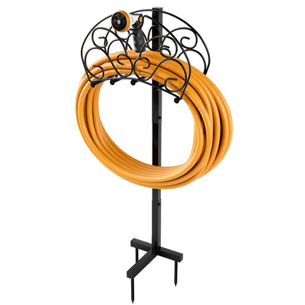 Detachable Freestanding Hose Holder for Outdoor Yard Garden Lawn - Black - Garden Tools