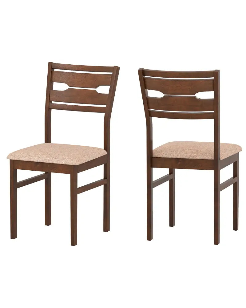 Dining Chair Set of 2/4 with Rubber Wood Frame and Padded Seat-2 - Dining Chairs