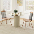 Dining Chair with Spindle Back and Ergonomic Contoured Seat Set of 2-Natural - Natural - Dining Chairs