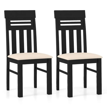 Dining Chairs High Back Dining Room Chairs Set of 2-Black - Black - Dining Chairs