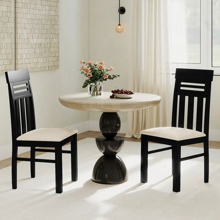 Dining Chairs High Back Dining Room Chairs Set of 2-Black - Black - Dining Chairs