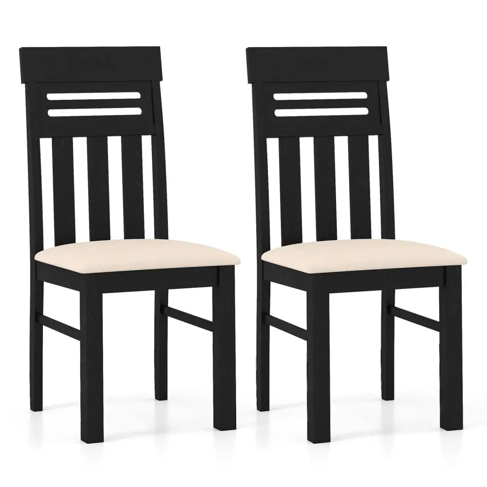 Dining Chairs High Back Dining Room Chairs Set of 2-Black - Black - Dining Chairs