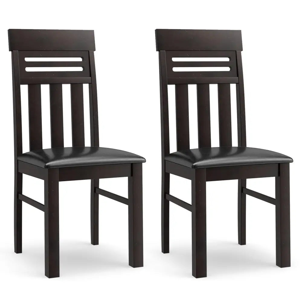 Dining Chairs High Back Dining Room Chairs Set of 2-Brown - Brown - Dining Chairs