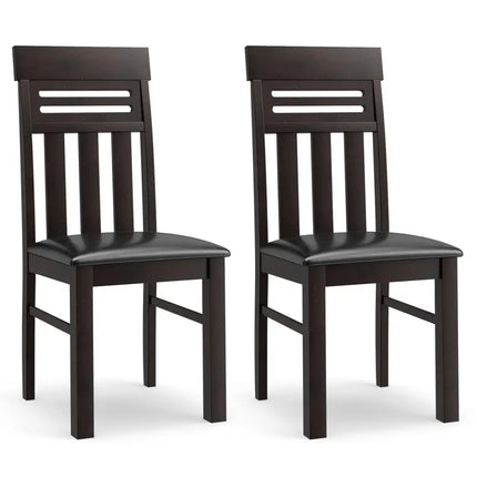 Dining Chairs High Back Dining Room Chairs Set of 2-Brown - Brown - Dining Chairs