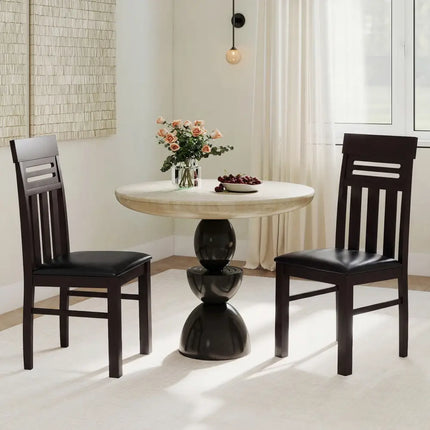 Dining Chairs High Back Dining Room Chairs Set of 2-Brown - Brown - Dining Chairs