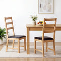 Dining Chairs Set of 2 Farmhouse Dining Room Chairs with Hollowed Backrest-Natural - Natural - Dining Chairs