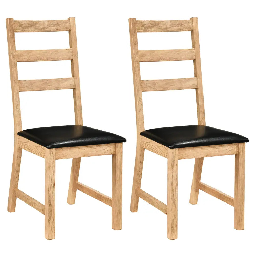 Dining Chairs Set of 2 Farmhouse Dining Room Chairs with Hollowed Backrest-Natural - Natural - Dining Chairs