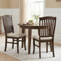 Dining Chairs Set of 2 Kitchen Side Chairs Mid-century Armless Dinette Chairs-Brown & White - Brown & White - Dining