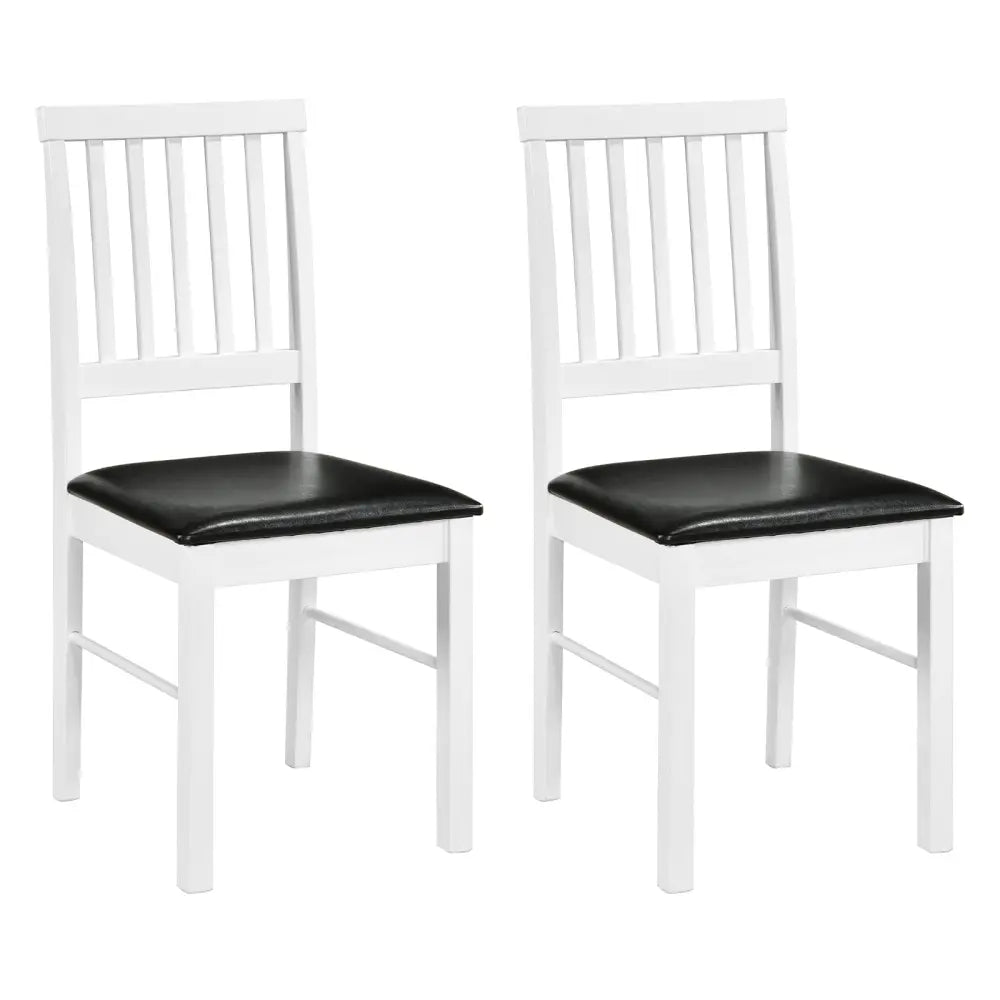Dining Chairs Set of 2 Modern Mid Century Dining Room Chairs-White - White - Dining Chairs