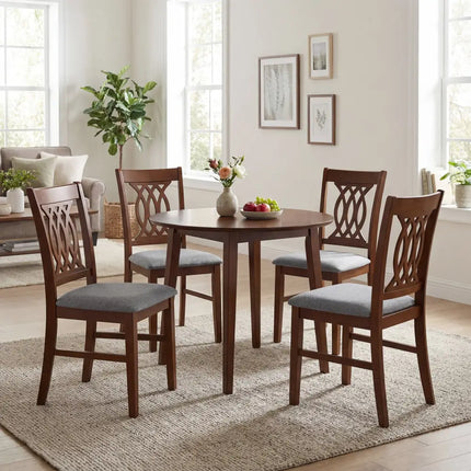 Dining Chairs Set of 2 Dining Room Chairs with Padded Seat for Kitchen Living Room-Walnut - Walnut - Dining Chairs