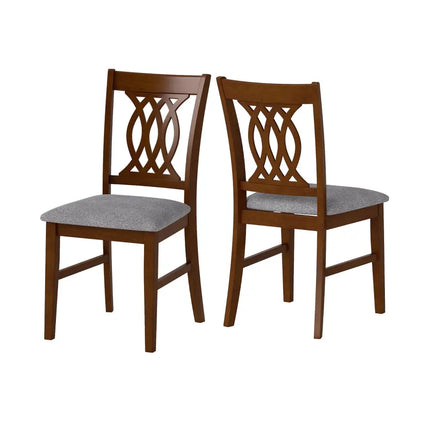 Dining Chairs Set of 2 Dining Room Chairs with Padded Seat for Kitchen Living Room-Walnut - Walnut - Dining Chairs