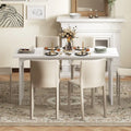 Dining Table for 6-8 People 63 Inch Rectangular Farmhouse Kitchen Table-White - White - Dining Tables