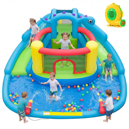 Dinosaur-themed Inflatable Water Slide Park Kids Inflatable Bounce House - Multicolor - Inflatable Water Slides