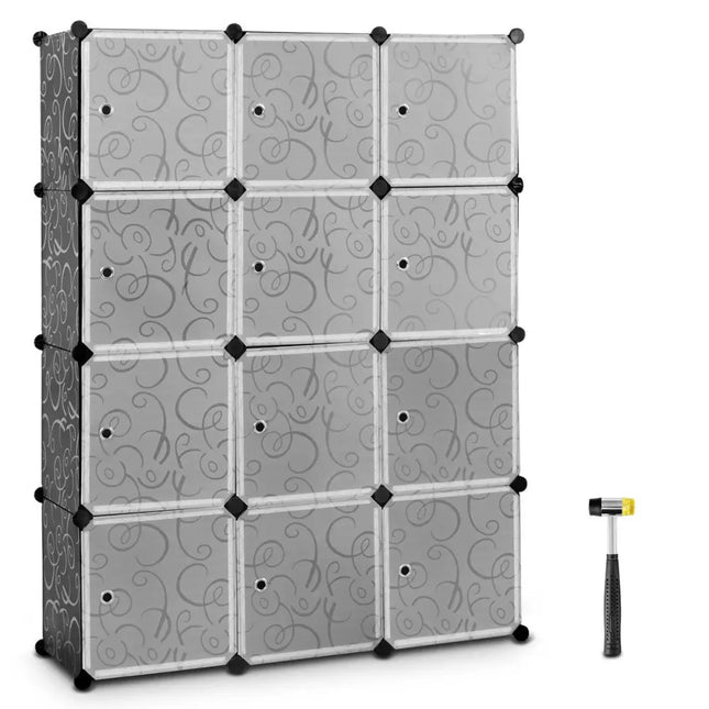 DIY 12 Cube Portable Closet Storage Organizer - Black - Clothing & Closet Storage