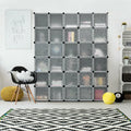 DIY 30 Cube Portable Closet Clothes Wardrobe Cabinet - Transparent - Clothing & Closet Storage