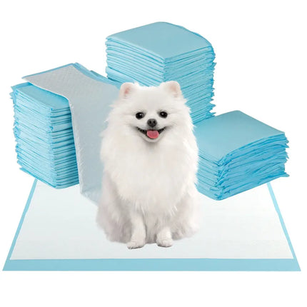 Dog and Puppy Pee Pads 24’’ x 17’’ (300 Counts) for Potty Training-Blue - Blue - Dog Supplies