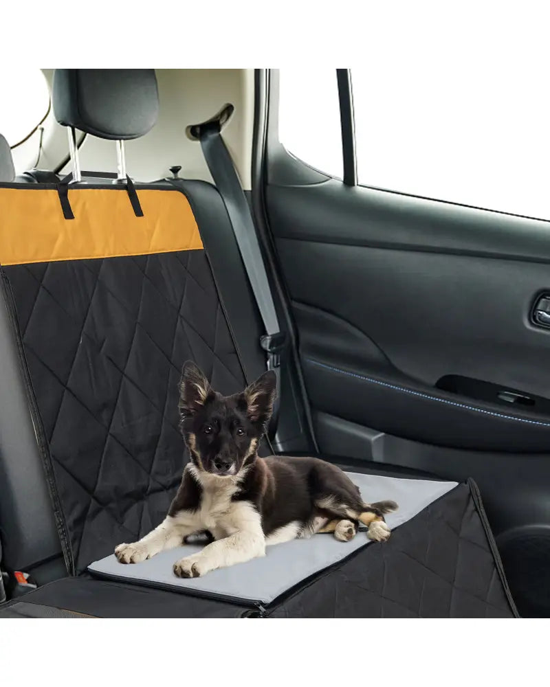 Dog Car Seat Cover with Mesh Window for Small and Medium Dogs-Black - Black - Dog Supplies