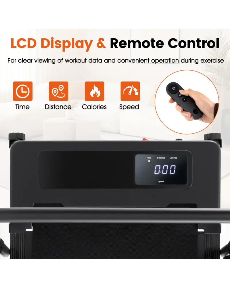 Dog Treadmill with Remote Control and LCD Display for Small Medium Dogs-Black - Black - Dog Supplies
