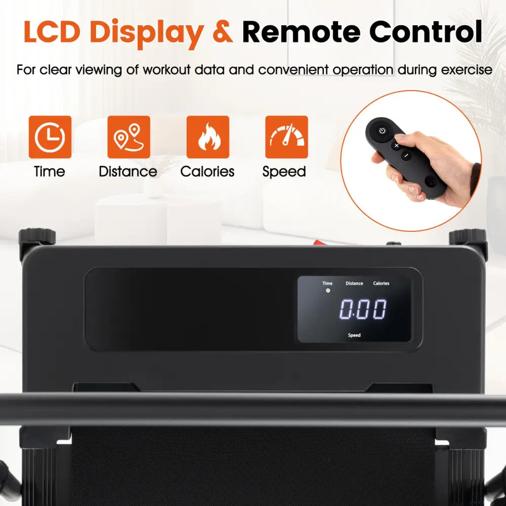 Dog Treadmill with Remote Control and LCD Display for Small Medium Dogs-Black - Black - Dog Supplies