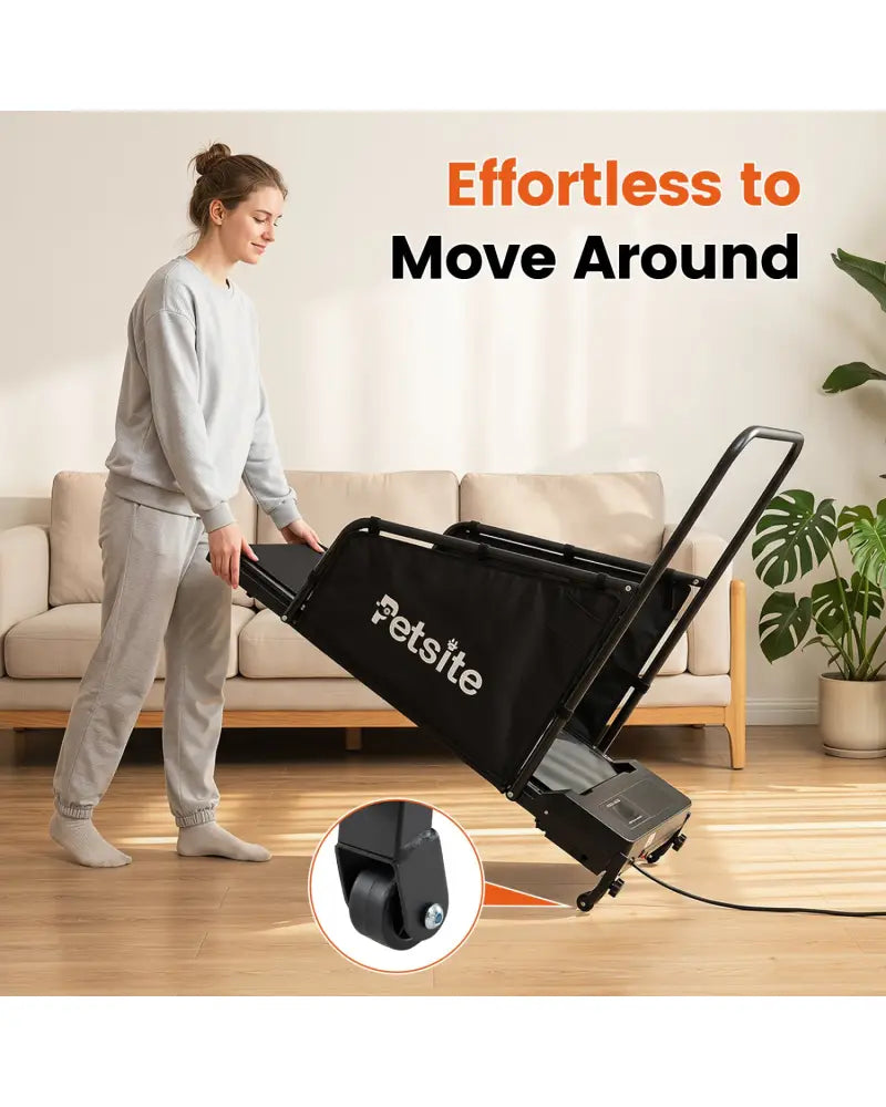 Dog Treadmill with Remote Control and LCD Display for Small Medium Dogs-Black - Black - Dog Supplies