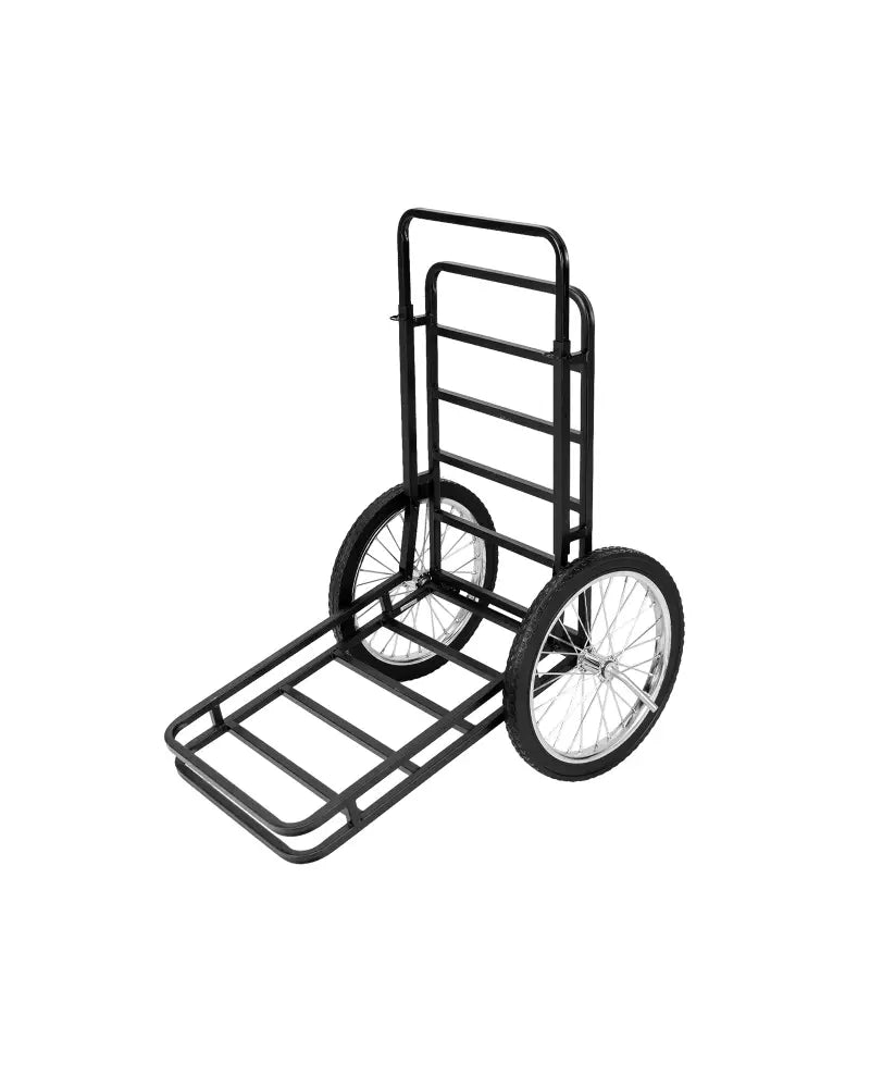 Double-Layer Deer Cart with 20 Inch Rubber Wheels - Black - Camping
