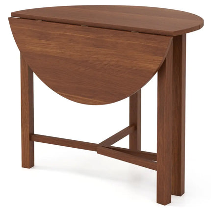 Dual Drop Leaf Dining Table for Small Spaces-Walnut - Walnut - Dining Tables