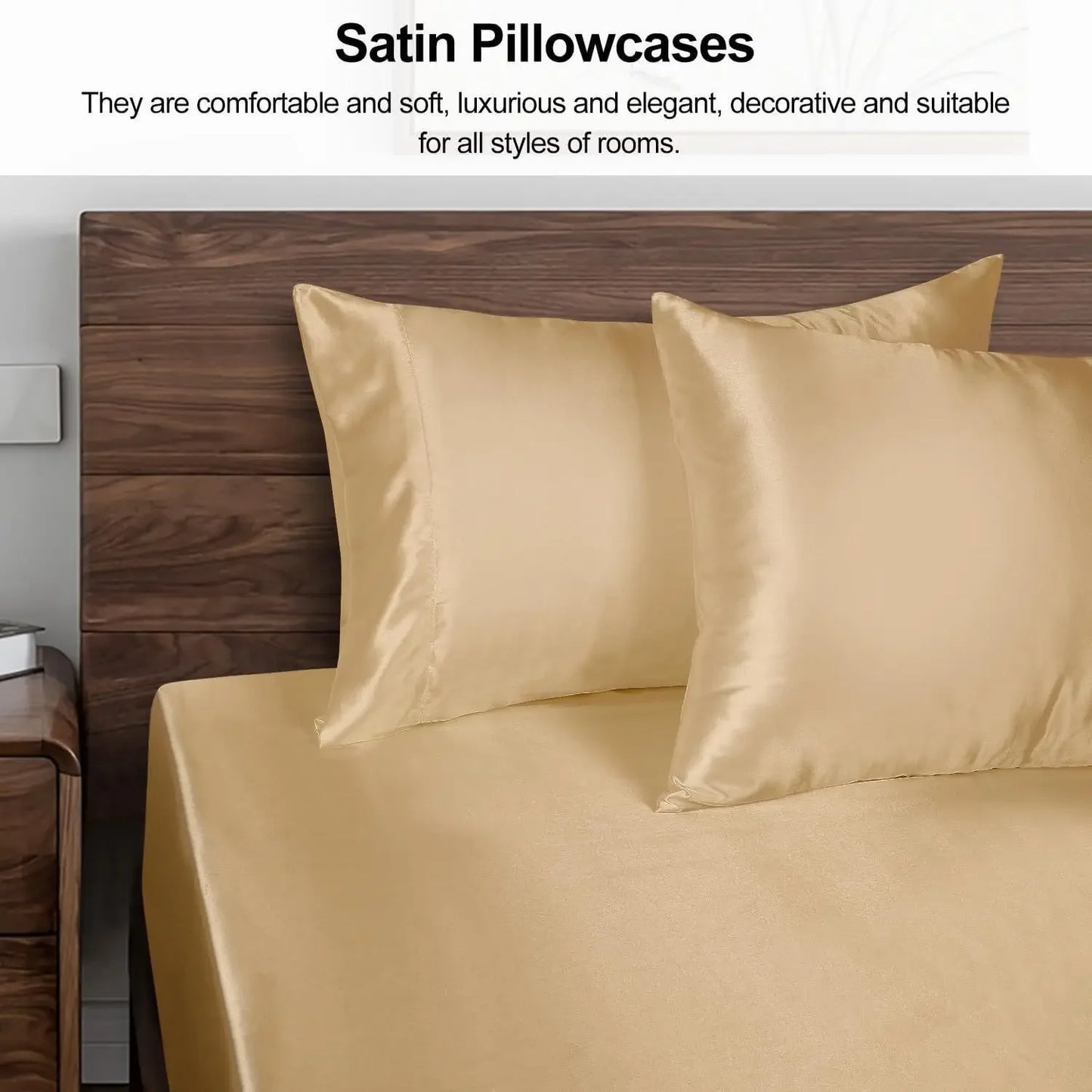 100% Satin Polyester Pillowcase