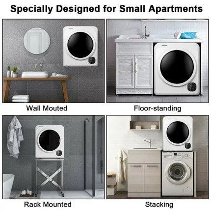 Easy Operation 1700W Electric Tumble Dryer with Simple Controls Costway