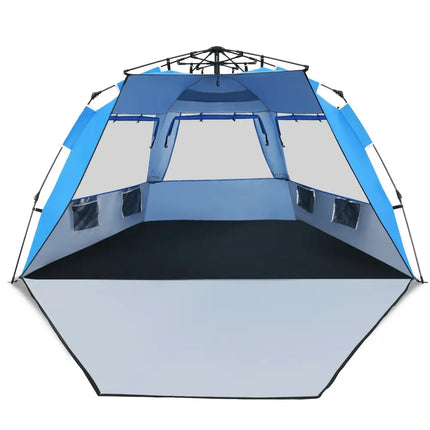 Easy Pop Up Beach Tent UPF 50+ Portable Sun Shelter-Blue for 3-4 Person - Blue - Tents