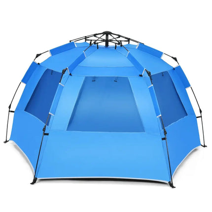 Easy Pop Up Beach Tent UPF 50+ Portable Sun Shelter-Blue for 3-4 Person - Blue - Tents