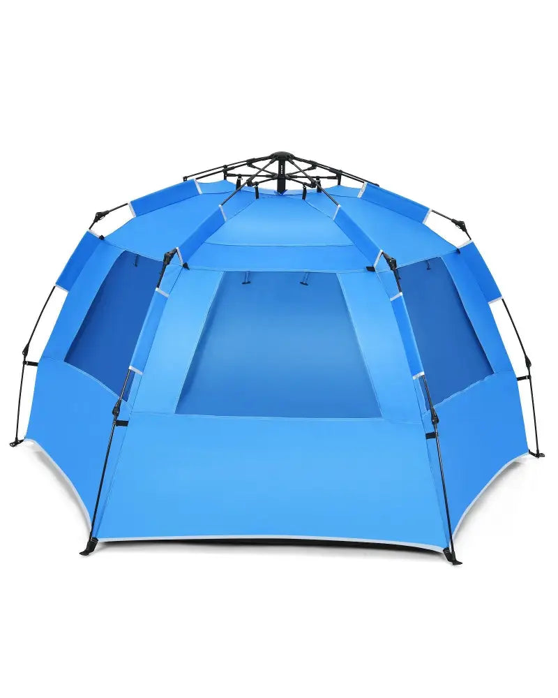 Easy Pop Up Beach Tent UPF 50+ Portable Sun Shelter-Blue for 3-4 Person - Blue - Tents