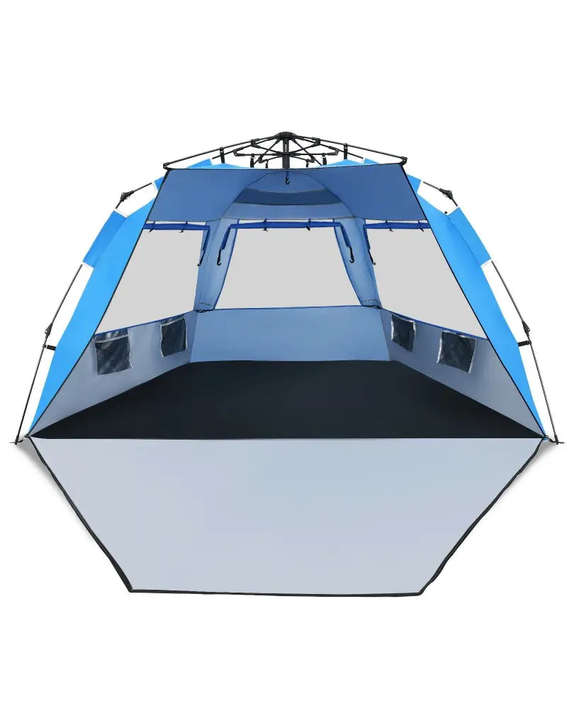 Easy Pop Up Beach Tent UPF 50+ Portable Sun Shelter-Blue for 3-4 Person - Blue - Tents