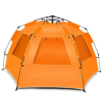 Easy Pop Up Beach Tent UPF 50+ Portable Sun Shelter for 3-4 Person-Orange - Orange - Tents