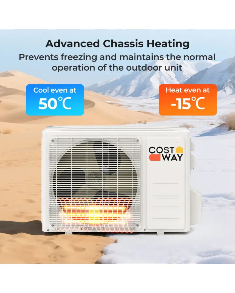 EchoCool Series€‹€‹ 23000 BTU 208/230V Mini Split Air Conditioner and Heater Pump System - White - 24000 BTU Mini Split