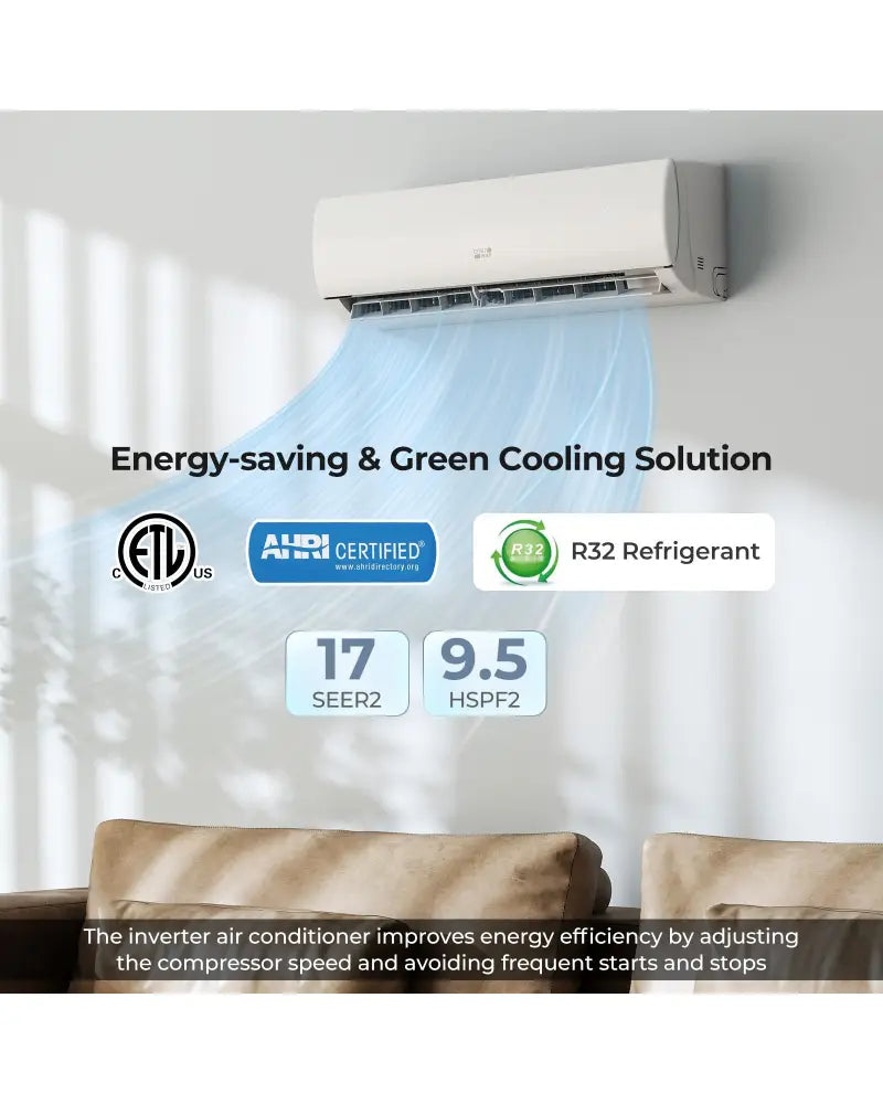 EchoCool Series€‹€‹ 23000 BTU 208/230V Mini Split Air Conditioner and Heater Pump System - White - 24000 BTU Mini Split