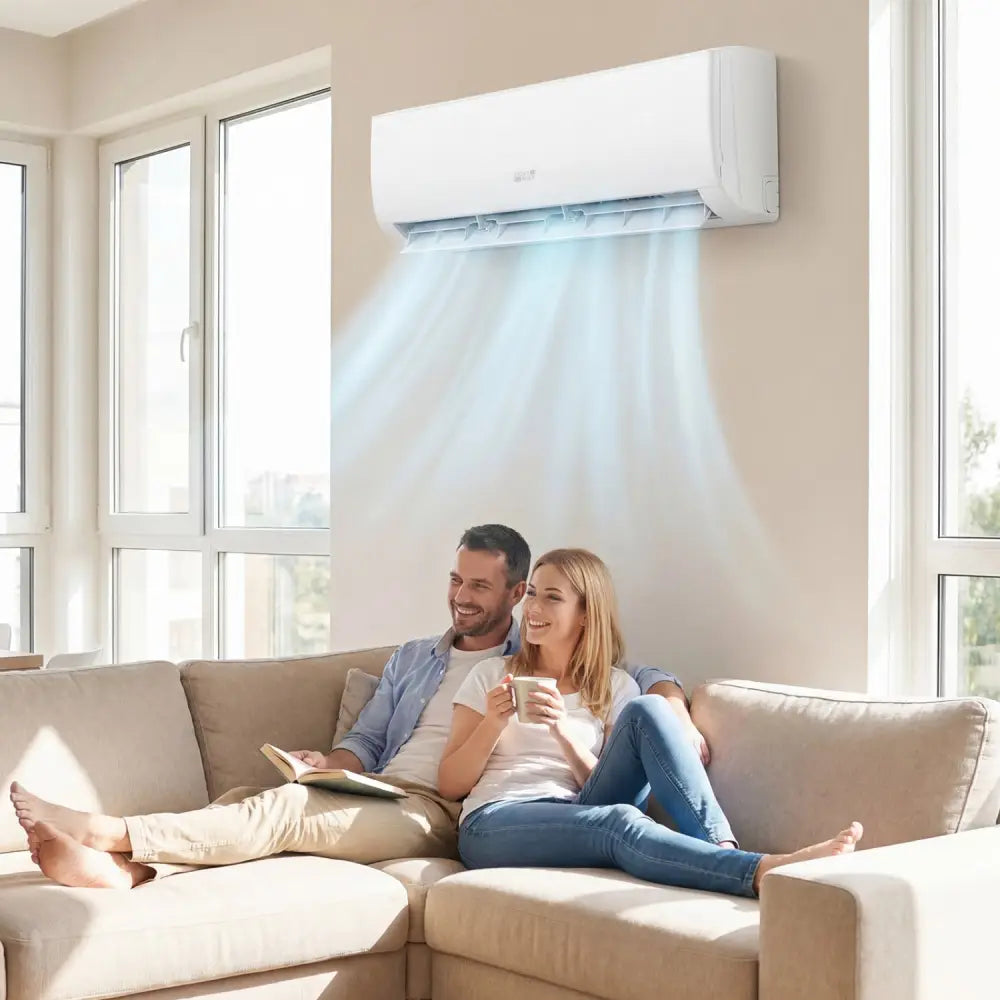 EcoGuard Series 12000 BTU 20 SEER2 115V Mini Split Air Conditioner and Heater - White - 12000 BTU Mini Split