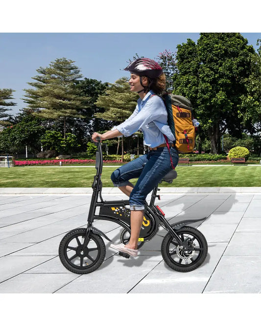 Electric Bike for Adults Folding Electric Bicycle with 350W Motor and 36V Battery - Black - Exercise Bikes