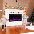 Electric Fireplace 40/50/60 Inches Recessed and Wall Mounted for 2’ x 6’ Stud-40 Inches - Black - Fireplaces