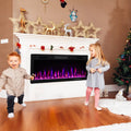 Electric Fireplace 40/50/60 Inches Recessed and Wall Mounted for 2’ x 6’ Stud-50 inches - Black - Fireplaces