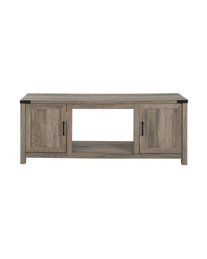 Electric Fireplace TV Stand with Storage Cabinets for TVs up to 70 Inch-Natural - Natural - Entertainment Centers & TV