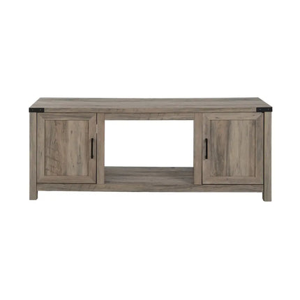 Electric Fireplace TV Stand with Storage Cabinets for TVs up to 70 Inch-Natural - Natural - Entertainment Centers & TV