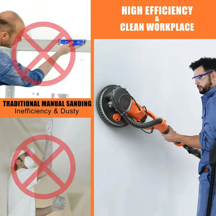 Electric Foldable Drywall Sander 750W Variable Speed Costway