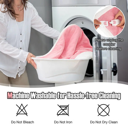 Electric Heated Blanket Throw with 10 Heat Settings-Pink - Pink - Bedding