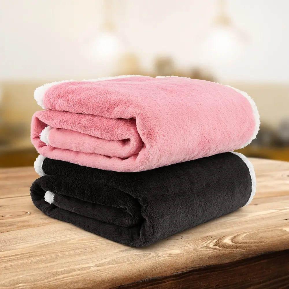 Electric Heated Blanket Throw with 10 Heat Settings-Pink - Pink - Bedding