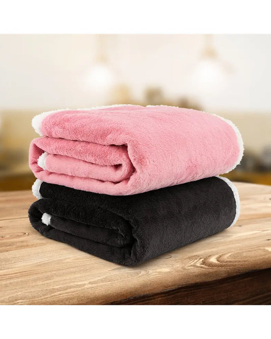 Electric Heated Blanket Throw with 10 Heat Settings-Pink - Pink - Bedding