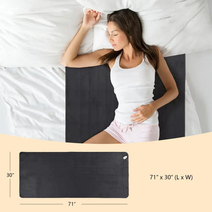 Electric Heated Mattress Pad with 5 Heating Levels and Overheat Protection-Gray - Gray - Bedding