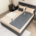 Electric Heated Mattress Pad with 5 Heating Levels and Overheat Protection-Gray - Gray - Bedding