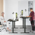 Electric Height Adjustable Standing Desk with Memory Controller-Black - Black - Standing Desks