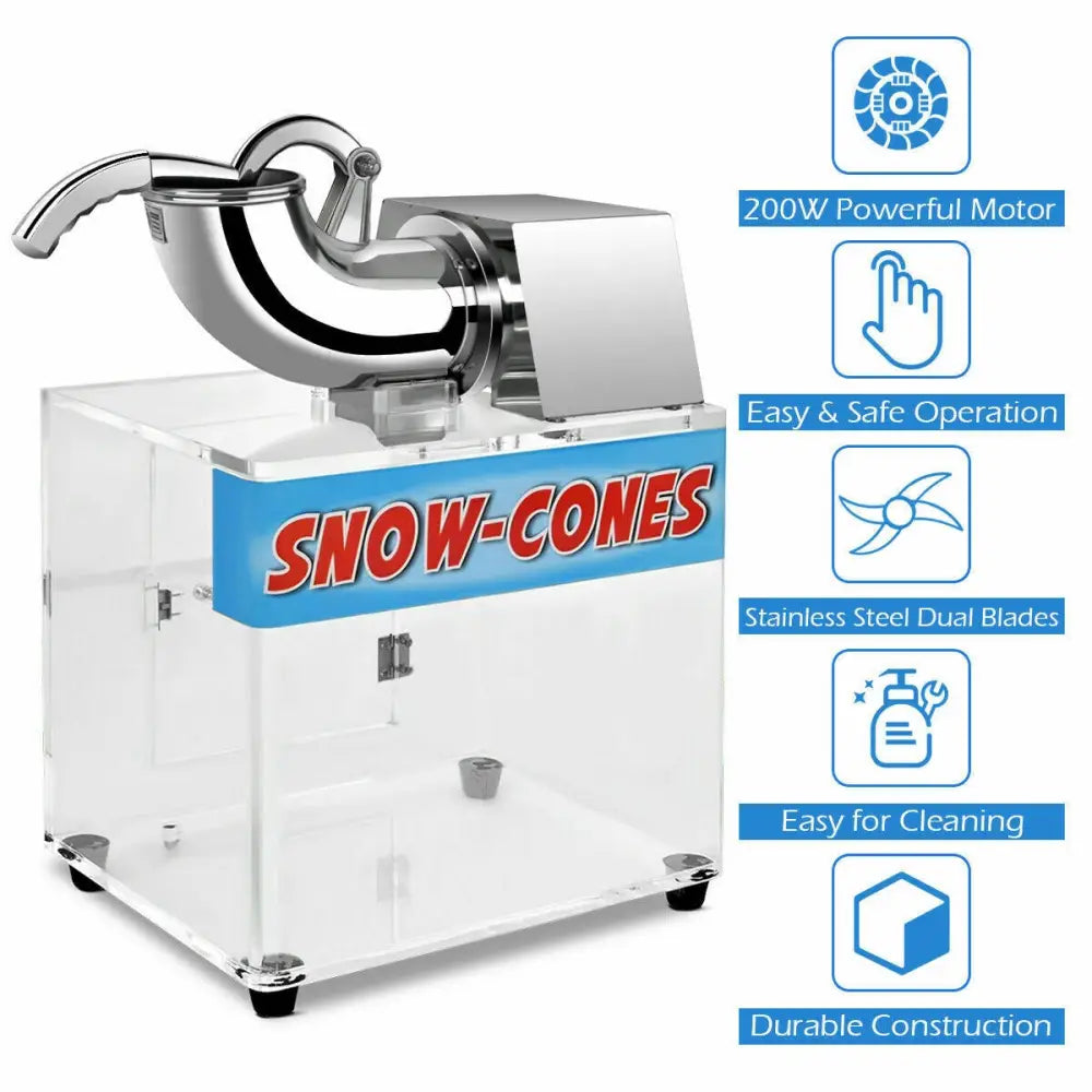 Electric Snow Cone Machine Ice Shaver Maker - Ice Crushers & Shavers