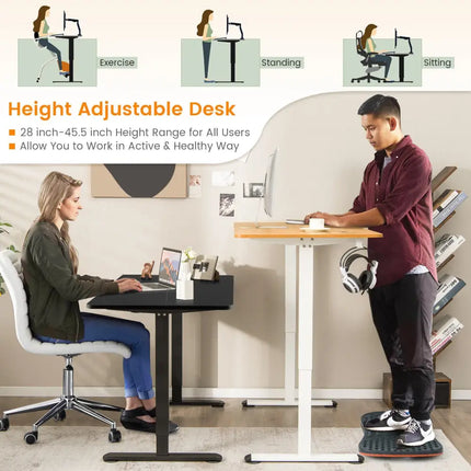 Electric Standing Desk Adjustable Stand up Computer Desk Anti-collision-Natural - Natural - Standing Desks